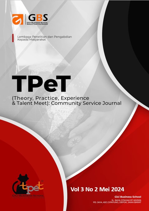 					Lihat Vol 3 No 2 (2024): TPeT (Theory, Practice, Experience & Talent Meet): Community Service Journal
				